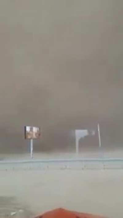In Mongolia's Gobi sandstorm rules. You can see how it turns to pitch black in seconds