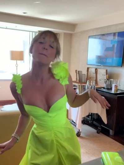 Kaley Cuoco having fun