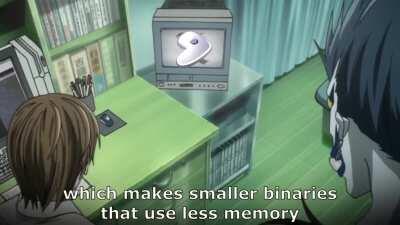L Explaining Kira Why Gentoo is better than Arch.