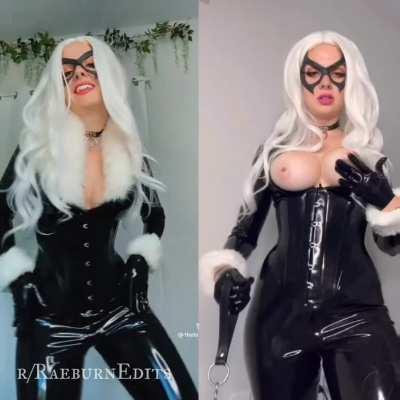Princess_Vasilisa / Goddess Sylvanas Black Cat cosplay TikTok vs Reddit 🖤🤍