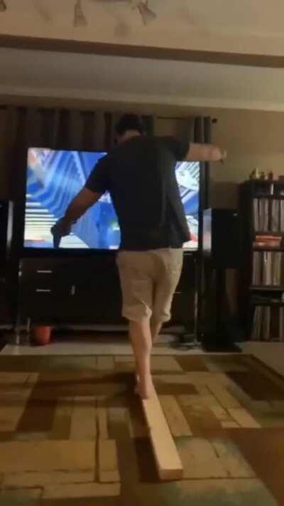 No one: This guy doing virtual reality: