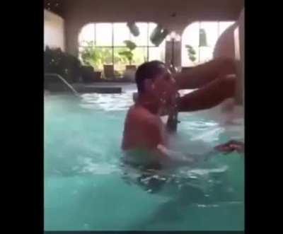 WCGW at the end of a water slide?