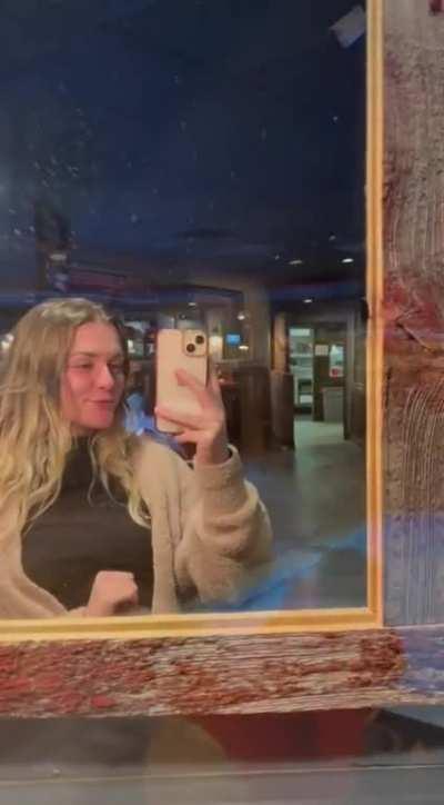 I lost in pool but at least I got to show my tits