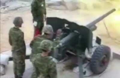 WCGW standing behind a launcher