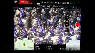 Leaked Drone footage of shackled and blindfolded Uighur Muslims led from trains. As a German this is especially chilling.