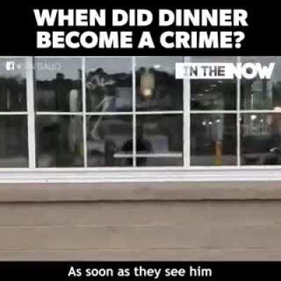 Homeless guy is a human too, don't be like these people