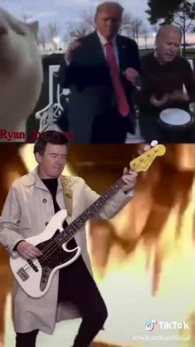 Rick Astley really knows how to SLAP