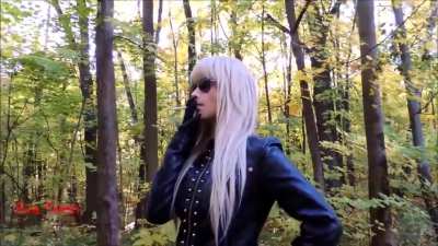 Evateen Black boots red platforms