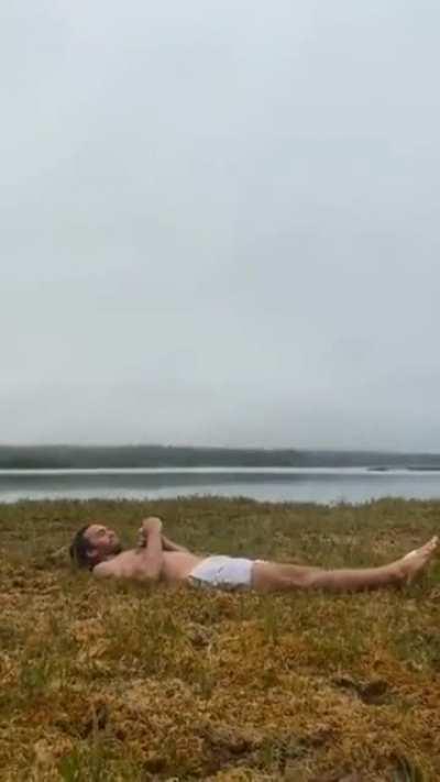 Norwegians faceplanting and sinking into a bog in a swamp