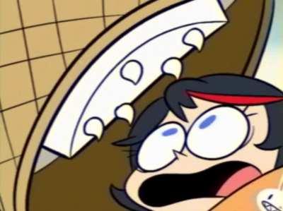 mako eats american cheese - Kill La Kill 2000 edition! ~Animation by lolwutburger