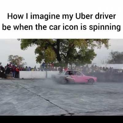 Waiting for the car to arrive