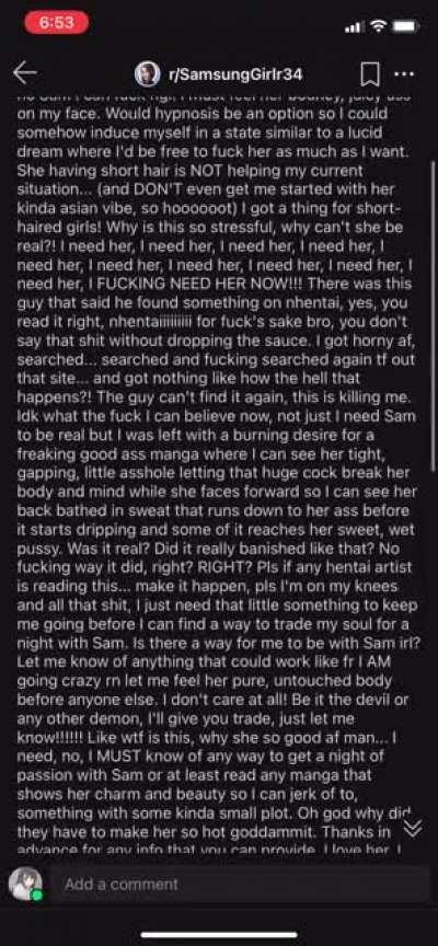 This the most down bad shit I’ve seen all day