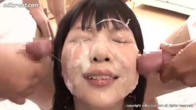 Messy Bukkake for tied up slave [BLHD-11]