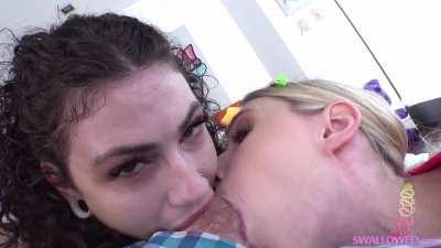 Ball Worship Balls Deepthroat Lydia Black Rebel Rhyder Sloppy Threesome Throat Fuck