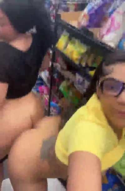 Flashing in the gas station while the clerk watches