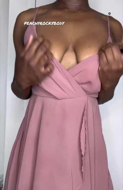 Let's get something hard between these soft black tits ð