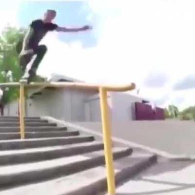 HMFT after I grind this rail with a rollerblade