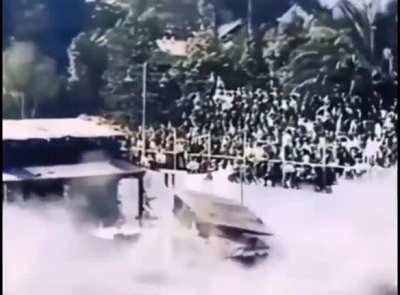 1922 Car Jump Attempt (Colorized)