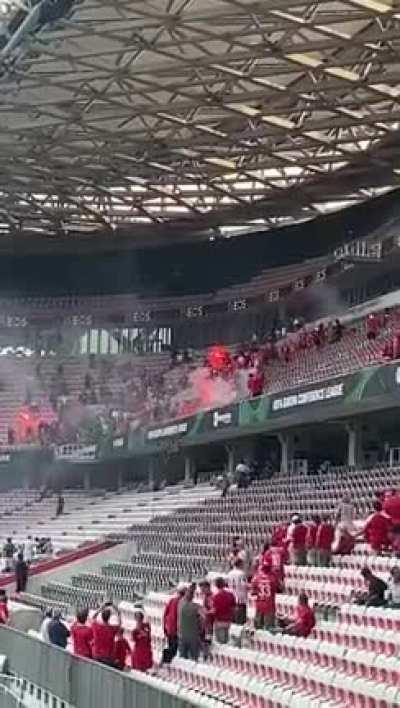 When you think getting hit by a flair is the worst thing that can happen to you..