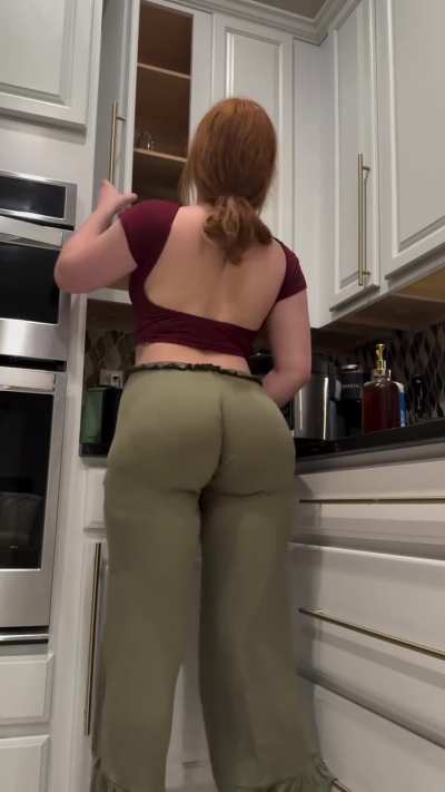 Redhead with a fat butt
