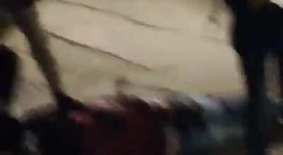 Police use live rounds on protest against police brutality after an attorney was killed by police earlier that day. Bogotá, Colombia