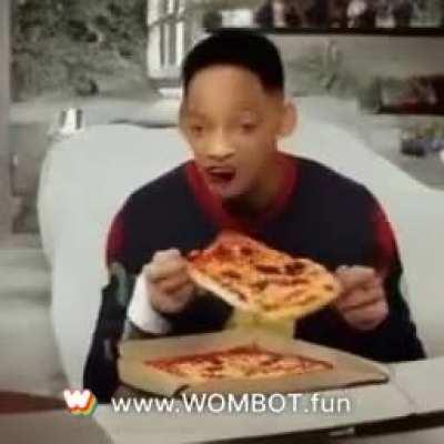 Will Smith eating pizza