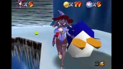 I just found out that Mona has a running animation and this is the first thing that came to mind...