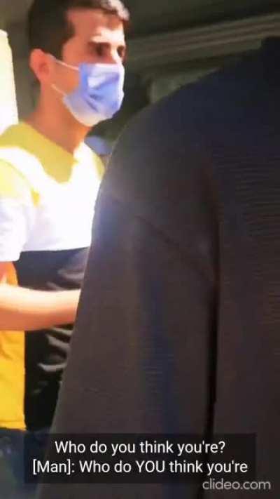 A old guy aruging with a woman about how should she dressed.