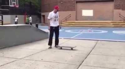 trying to break you skateboard then riding on it again