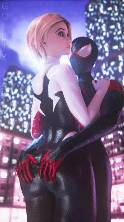 Gwen Stacy Ass Grab (Guilty3D) [Spider-Man: Into the Spider-Verse]