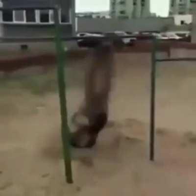 driller on his way after seeing group consisting of 3 scouts