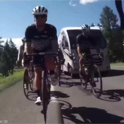 Cyclists on the road