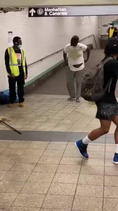 Person poops in janitors basket.