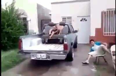 Falling from a truck