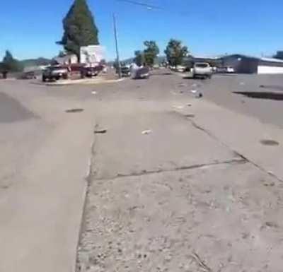 Pretty sure the motorcyclist wanted to avoid a collision with this option