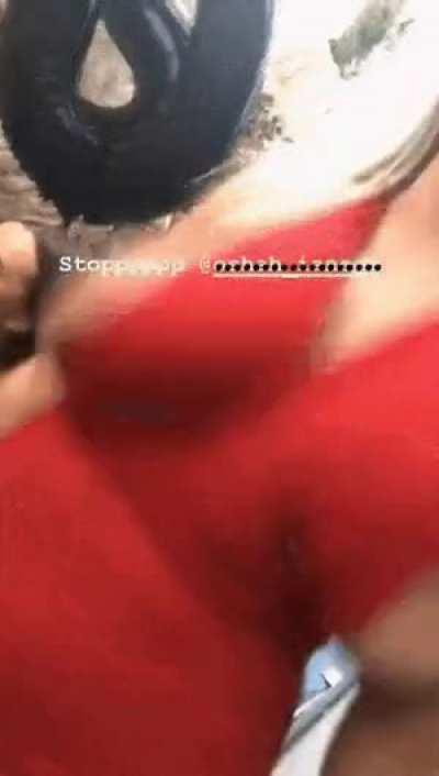 Clearer version if anyone can make out her @