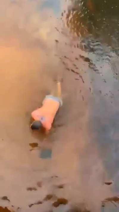 Jumping into shallow water