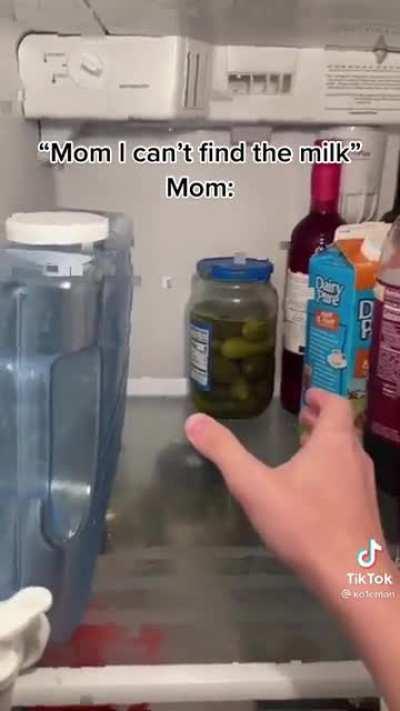 I can’t ever find the milk
