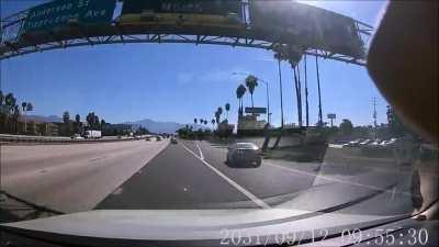 bad driver never misses and exit. Plus guys on bikes cutting out in front of traffic