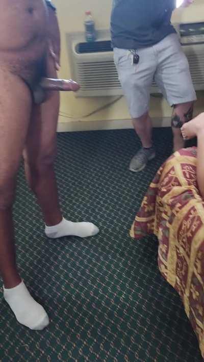 Hubby and his friends have their own personal gangbang whore ;)