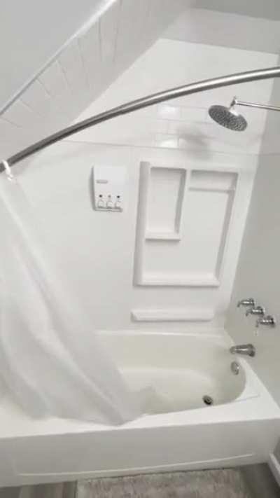 Shower curtain at an Airbnb we are staying at….