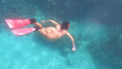 Snorkeling last summer.