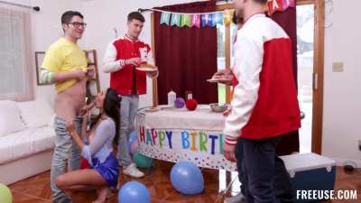 Connor’s friends throw a surprise party, unaware of his social anxiety. To cope, he and Aria engage in bold PDA, revealing their freeuse dynamic—awkward at first, but his friends come around.