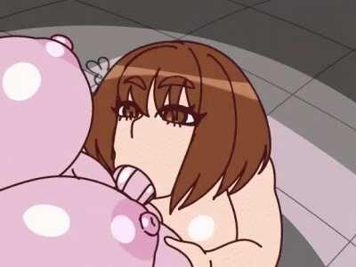 Uraraka sucking Mina dry