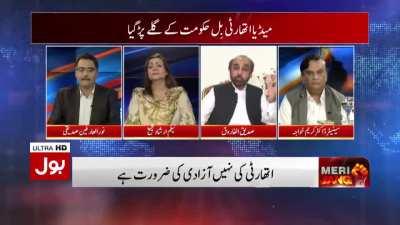 The woman speaking is a leader in Pakistan's ruling party.