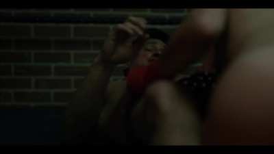 Ariel mercilessly beating up and riding a dumb and arrogant man for challenging her to a fight, simultaneously giving him the most pleasurable and painful experience in his life