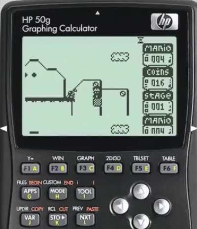 Super Mario on HP Calculator (1998)