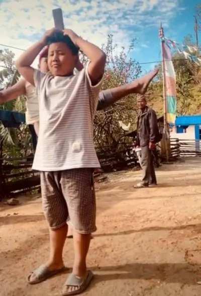 He knocked it off his head as well as knocked his head off