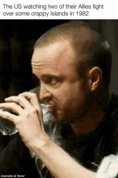 The Falklands war was pretty awkward