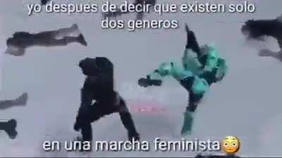 yo en una marcha feminista